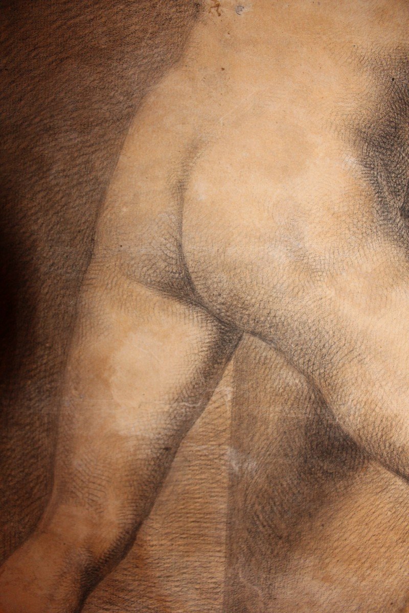 Nude - Neoclassical Scene - Drawing - Bolognese School - Attr. Giuseppe Guizzardi-photo-4