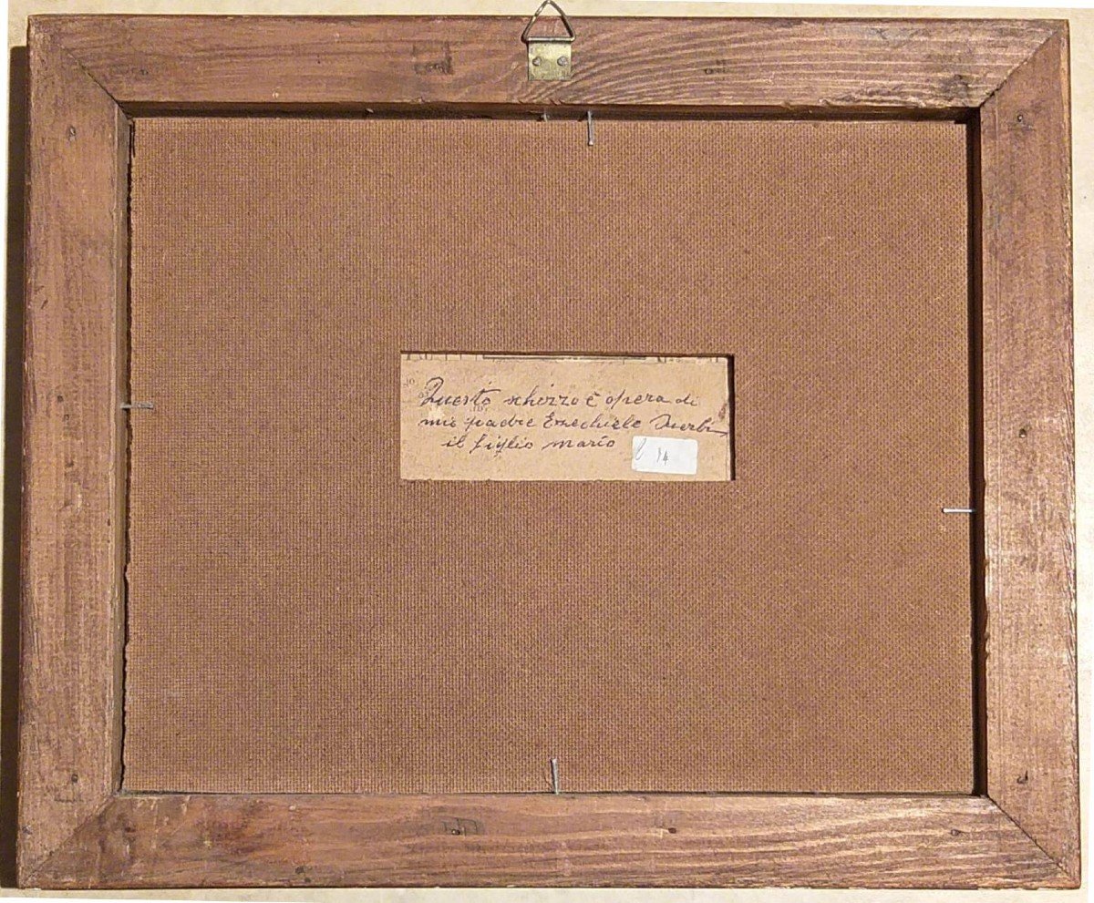 Ezechiele Acerbi - Reflexes- Oil On Cardboard-photo-2