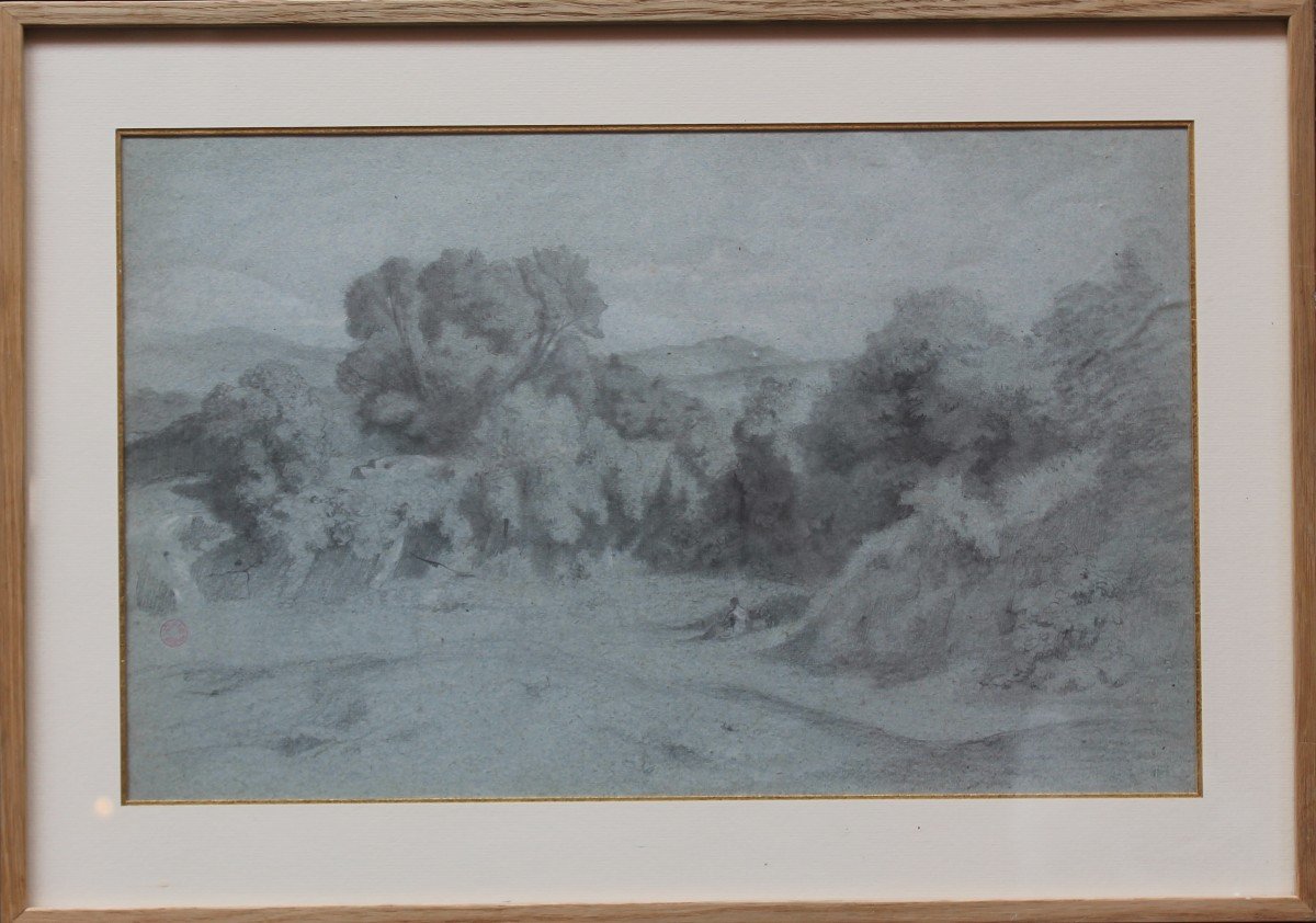 Jean Achille Benouville - Dessin - Paysage -photo-2