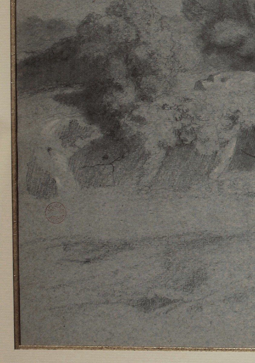 Jean Achille Benouville - Dessin - Paysage -photo-4