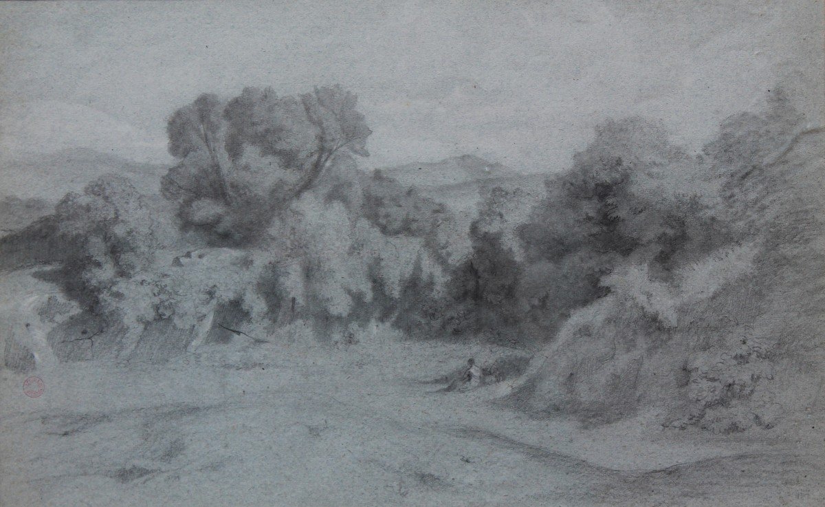 Jean Achille Benouville - Dessin - Paysage 
