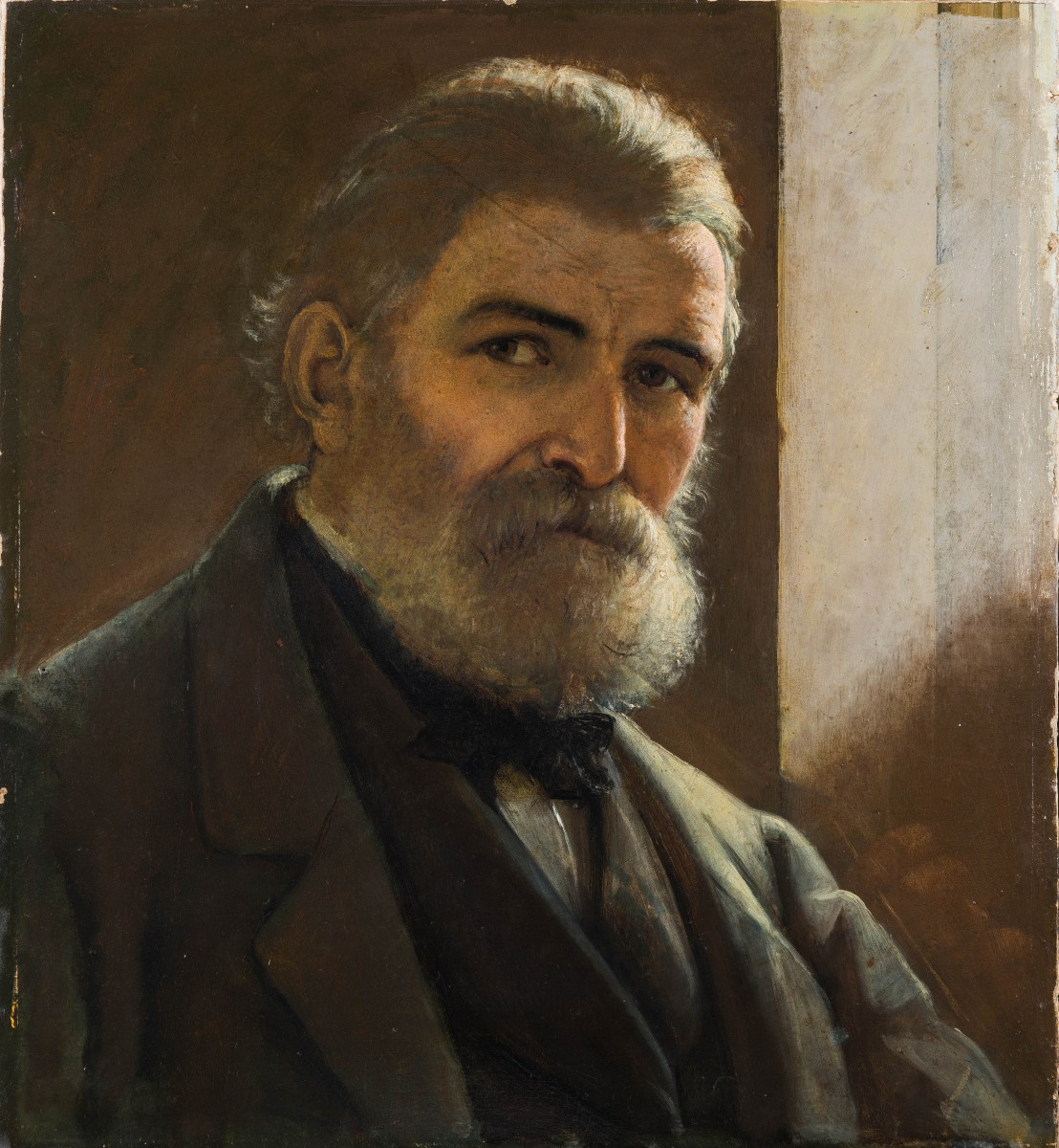 Anacleto Guadagnini - Autoportrait - Bologne - Huile Sur Carton