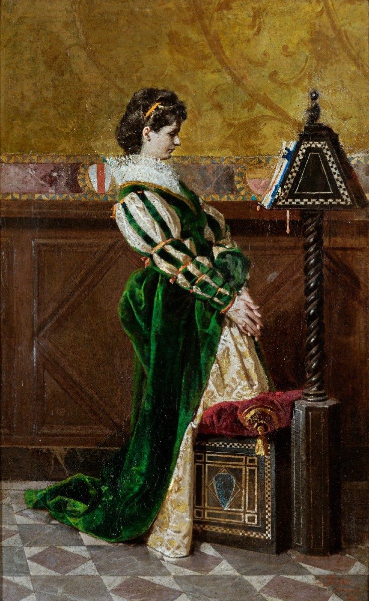Luigi Serra - Bologne - Huile sur Toile - Bible - Signé Daté Rome 1869