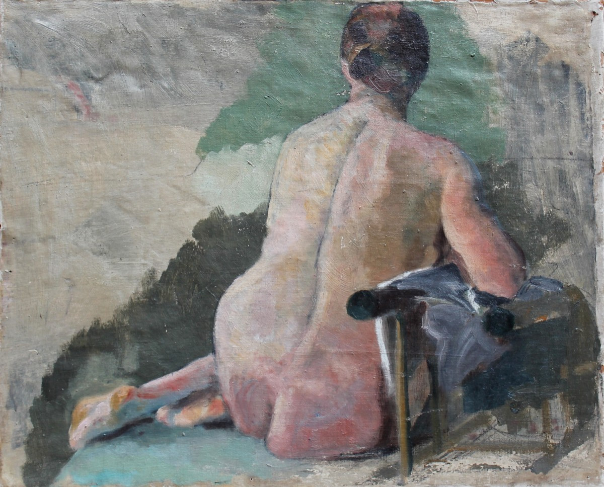 French Artist Of The 20th Century - Oil On Canvas - Female Nude