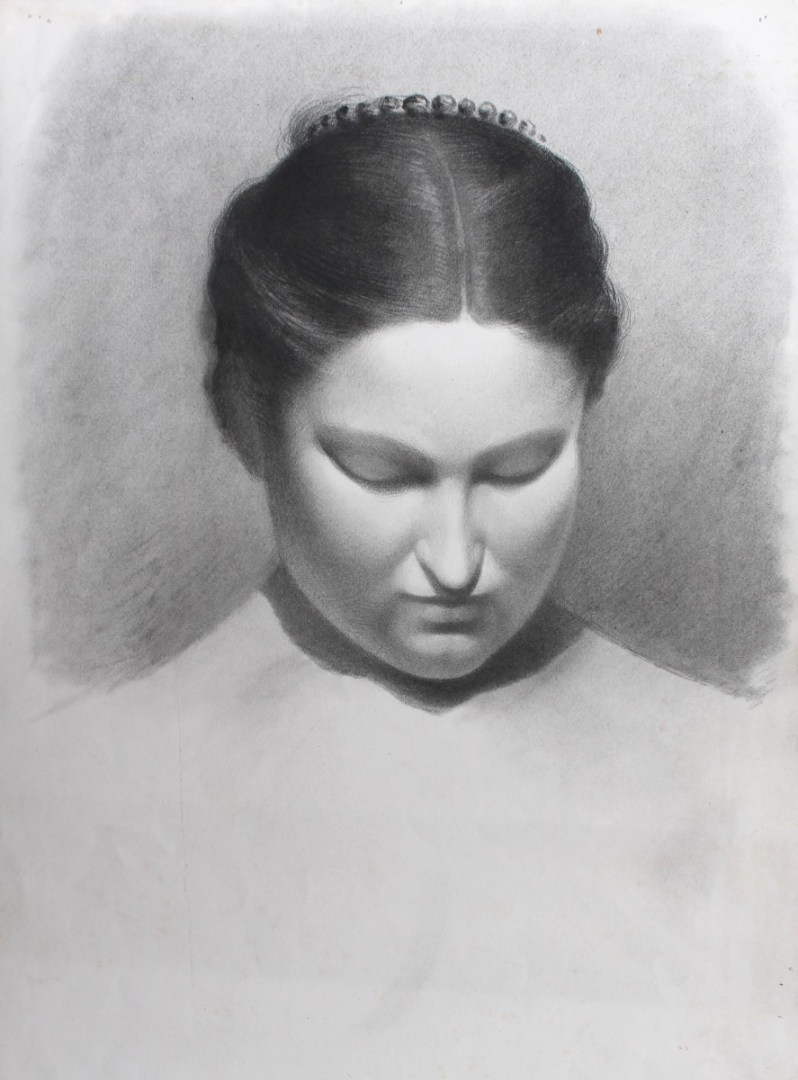 French Artist Of The 20th Century - Drawing - Head Of A Woman