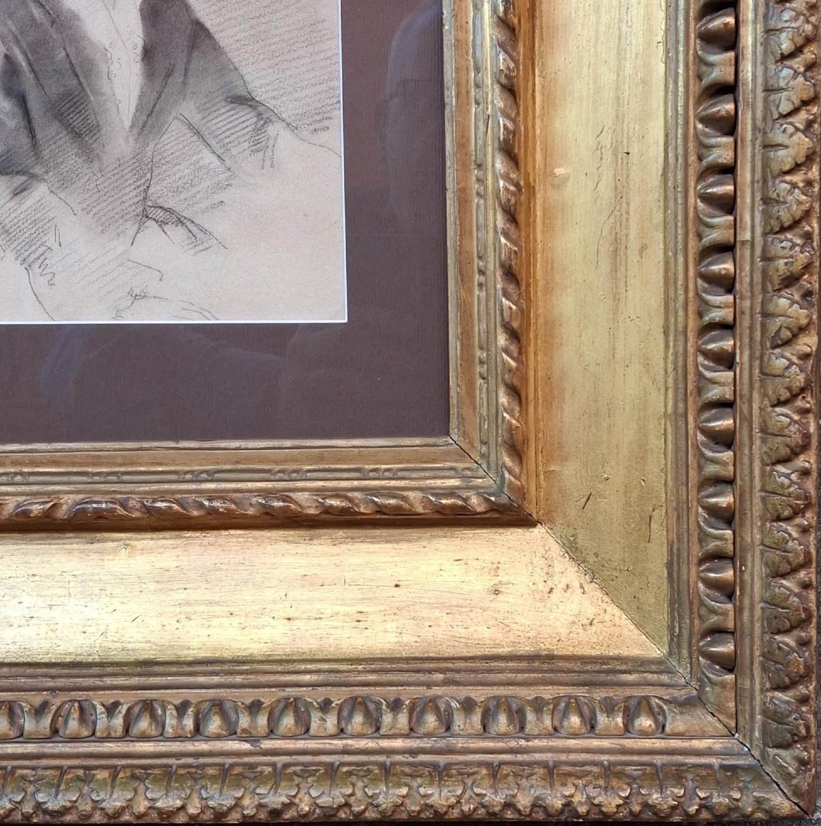 Savini  - Bologna - Portrait de femme - Dessin - XIXe-photo-3
