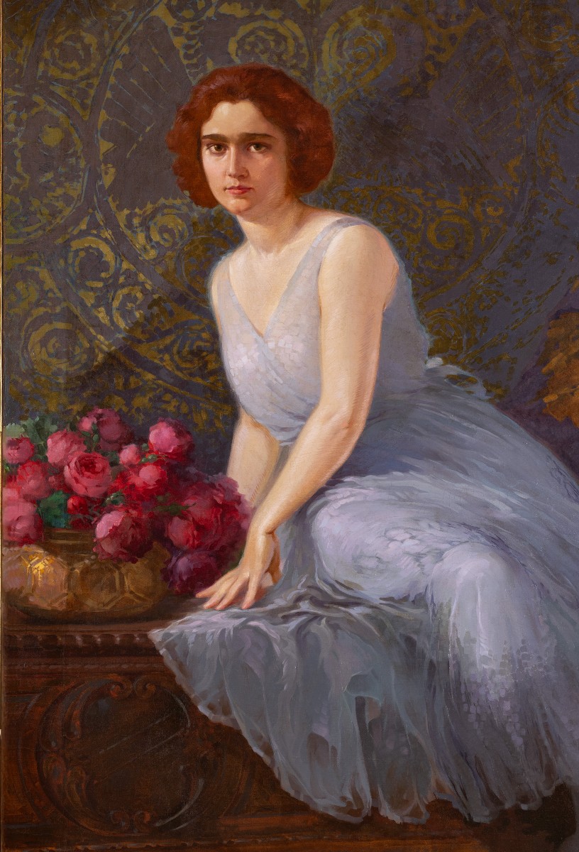 Roberto Franzoni - Portrait féminin - Très Grande Toile - Signè Daté-photo-2