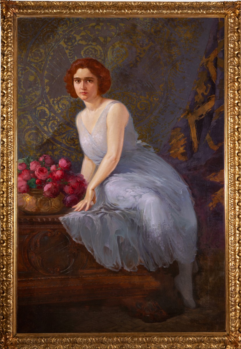 Roberto Franzoni - Portrait féminin - Très Grande Toile - Signè Daté