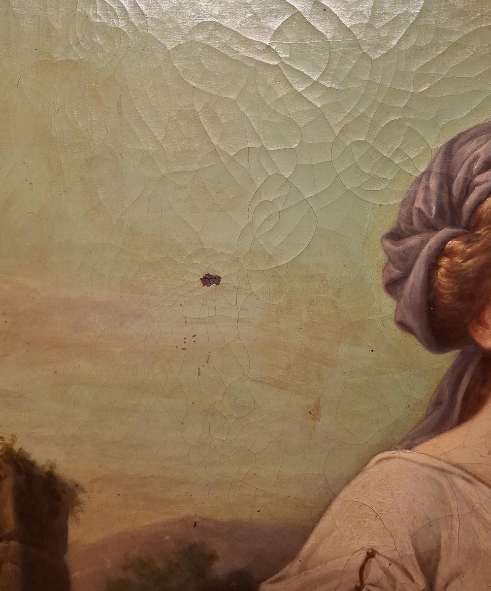 Raffaele Spanò - Rebecca et Elizer - Huile - Signé - Naples-photo-4