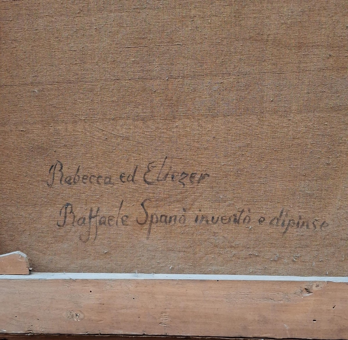 Raffaele Spanò - Rebecca et Elizer - Huile - Signé - Naples-photo-5