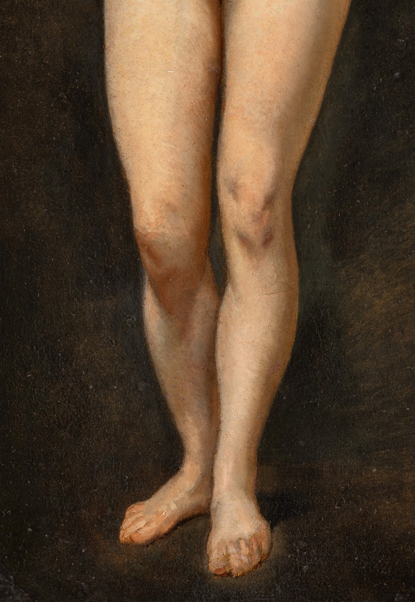 Filadelfo Simi - Nu féminin - Femme nue debout - Huile sur papier-photo-3