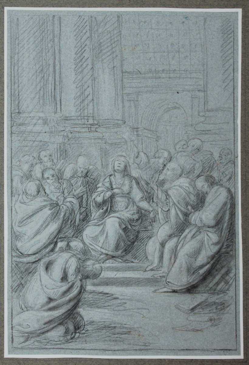 Drawing, 18th Century. Sedes Sapientiae, Italian Or French School.