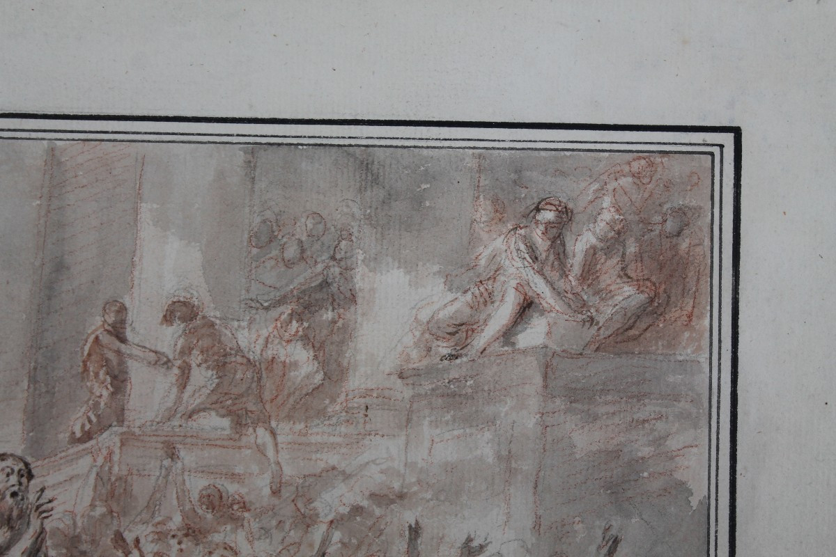 French Neoclassical Drawing, 18th Century, Apllonius-photo-2