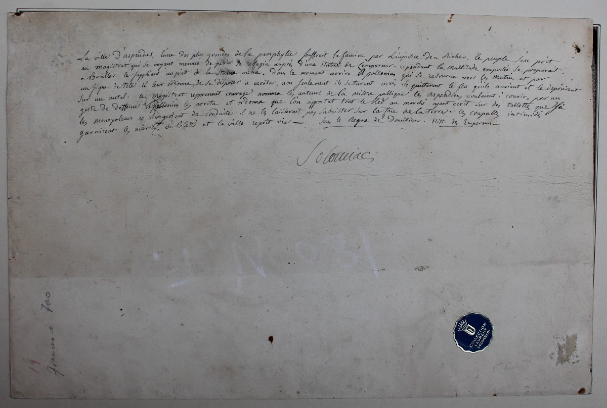 French Neoclassical Drawing, 18th Century, Apllonius-photo-3