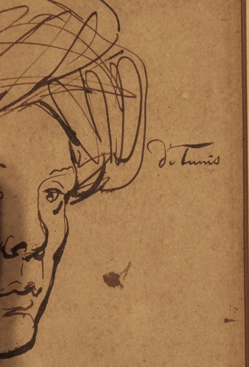 Mathieu Ignace Van Bree - Dessin - Plume - Cachet - Portrait d'homme avec turban-photo-2