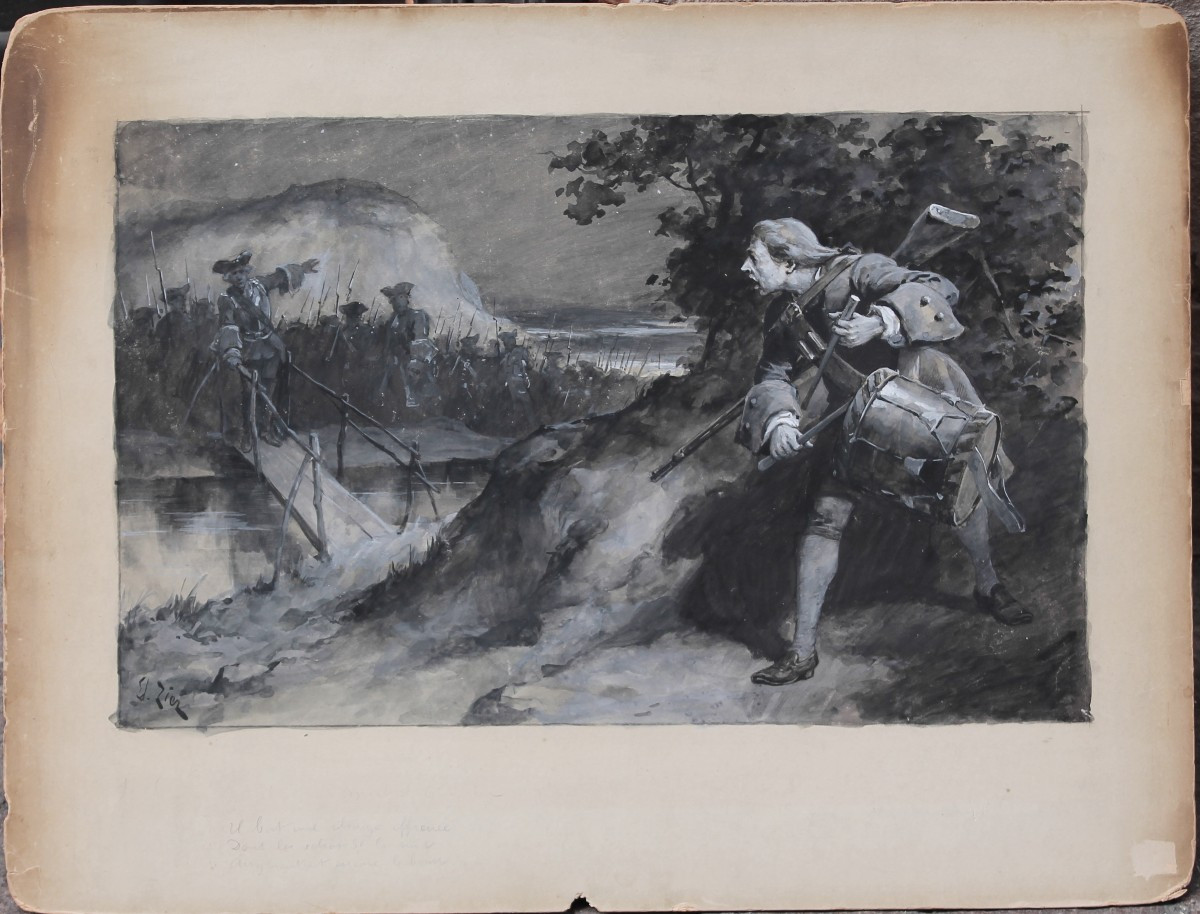 Édouard Zier - Aquarelle - Michel Cabien - Sang Gaulois - Illustration-photo-2