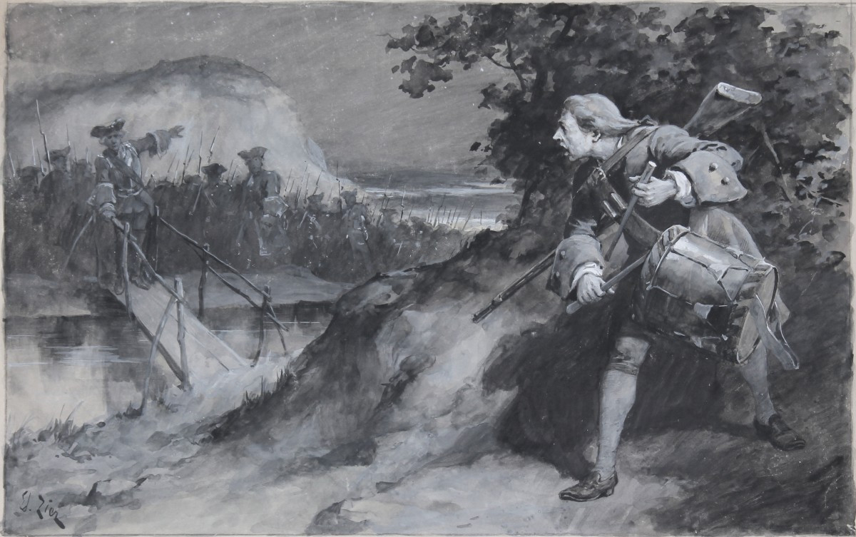 Édouard Zier - Aquarelle - Michel Cabien - Sang Gaulois - Illustration