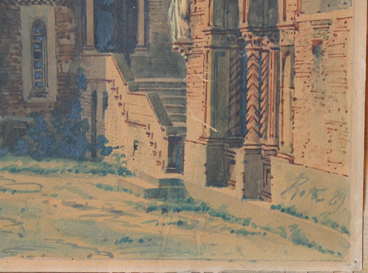 Vittorio Rota - Scénographe - Aquarelle - Signé - La Scala Milan - Scenographie-photo-2