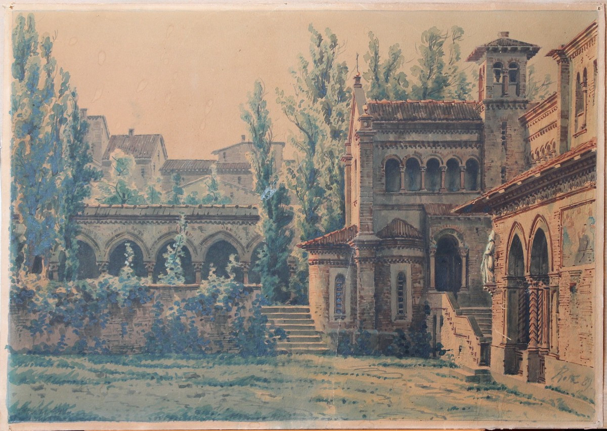 Vittorio Rota - Scénographe - Aquarelle - Signé - La Scala Milan - Scenographie