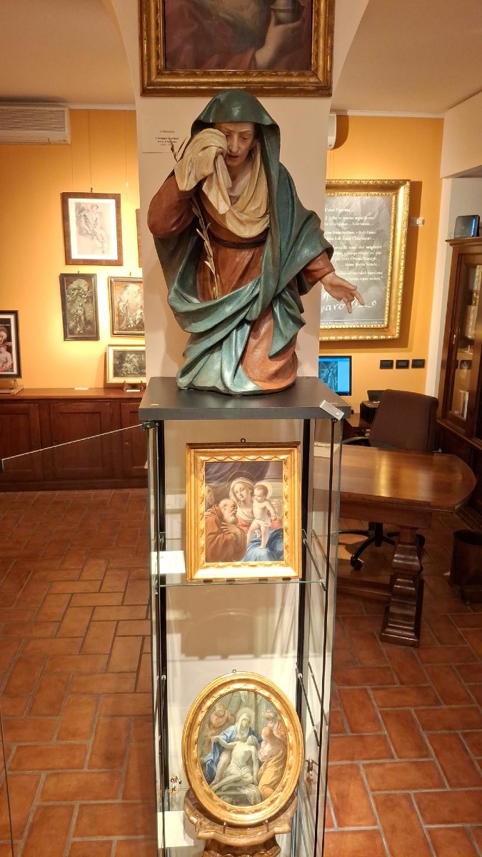 Giuseppe Varotti - Bologne - Huile sur cuivre - La Déposition - Cadre d'origine-photo-2