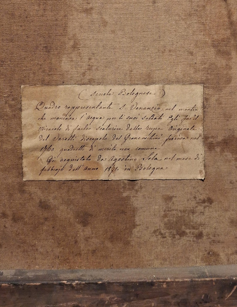 Giuseppe Varotti - Bologna - Oil On Canvas – The Miracle Of Saint Venantius – Original Frame-photo-1