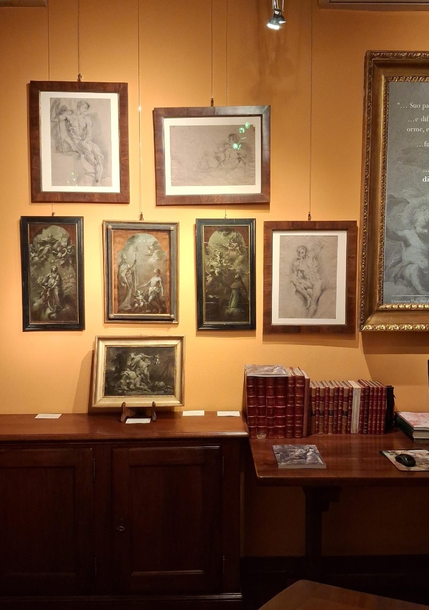 Giuseppe Varotti - Bologna - Monochrome Oil On Paper – Allegory Of Justice-photo-3