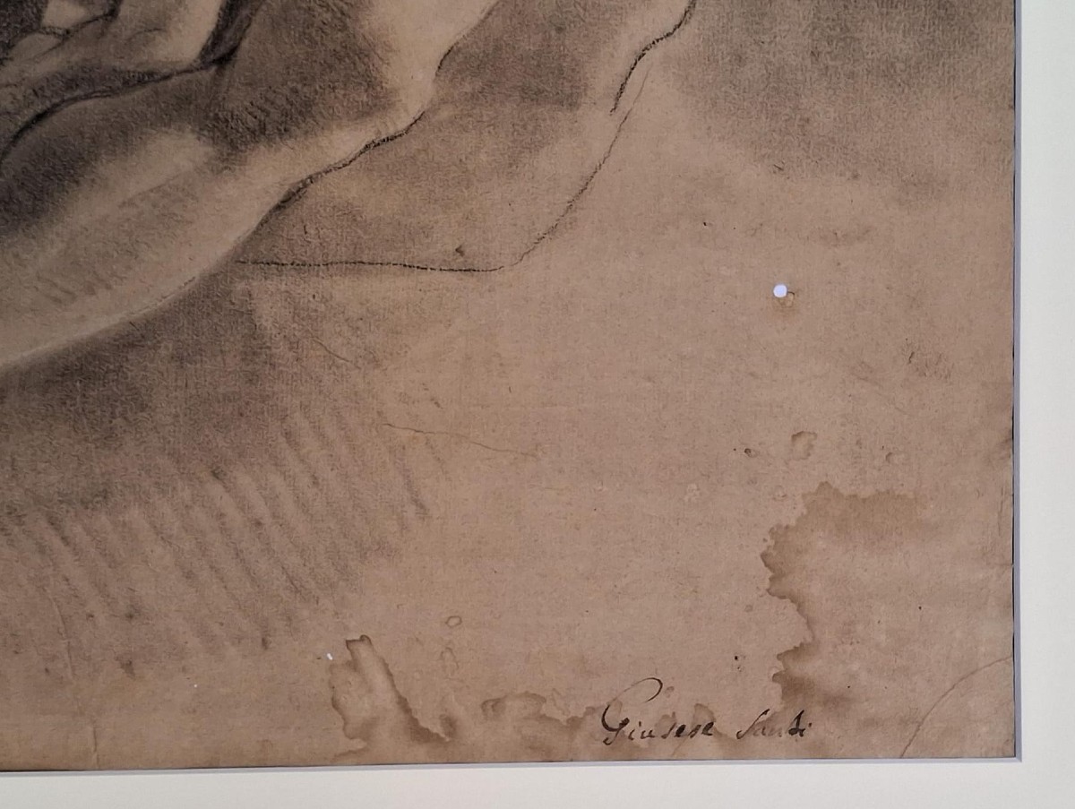 GIUSEPPE  SANTI - NU MASCULIN ACADÉMIQUE - BOLOGNE - GANDOLFI - XVIII - SIGNé-photo-2