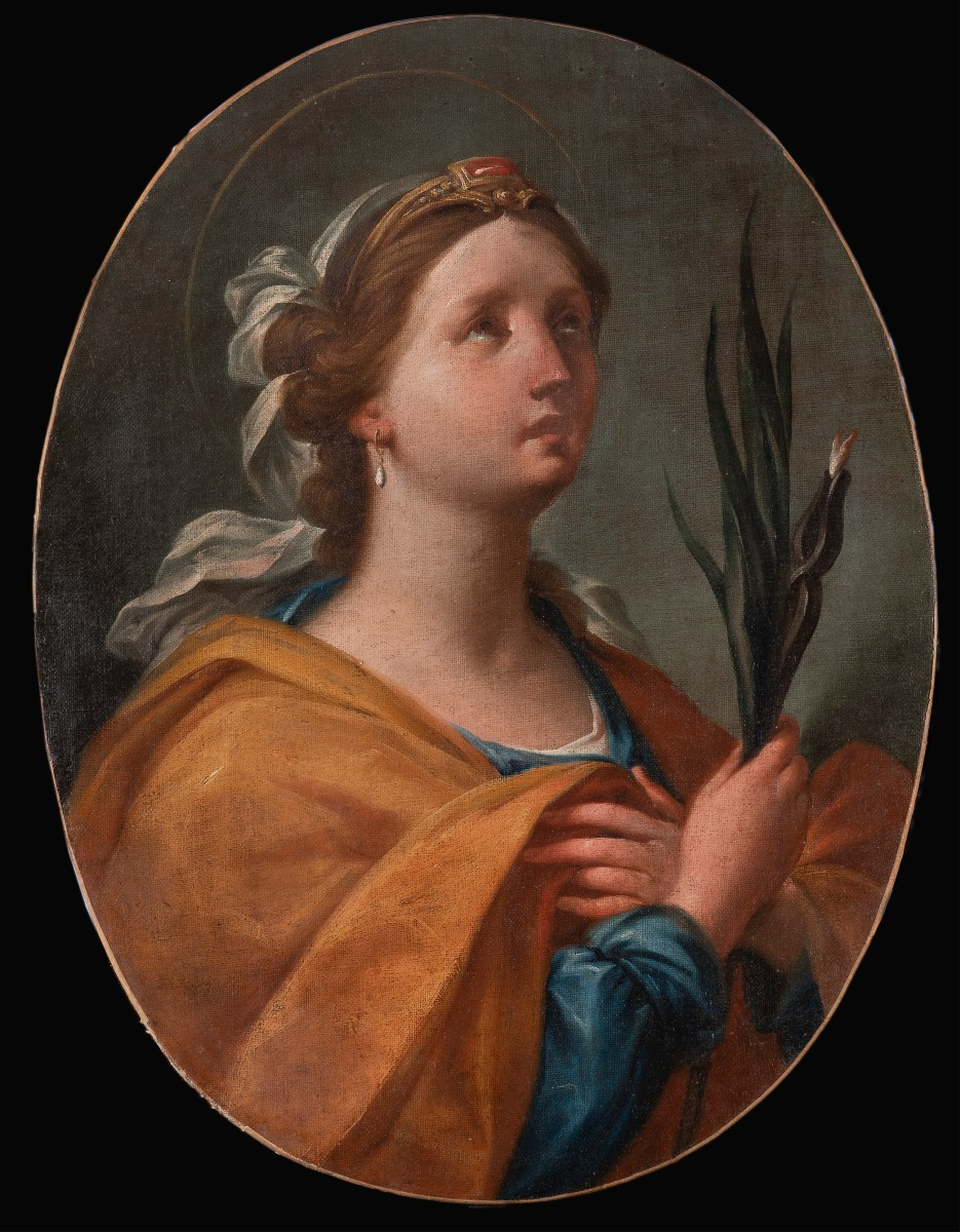 Giuseppe Varotti - Bologne - Huile sur toile - Sainte Apollonia - Cadre d’origine