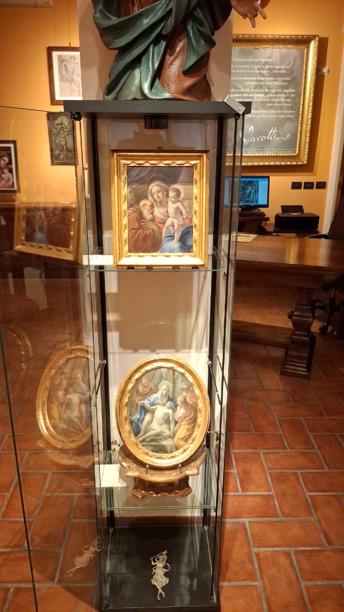 Giuseppe Varotti - Bologna - Oil On Copper – Madonna And Child With Saint Francis Of Paola  -photo-2