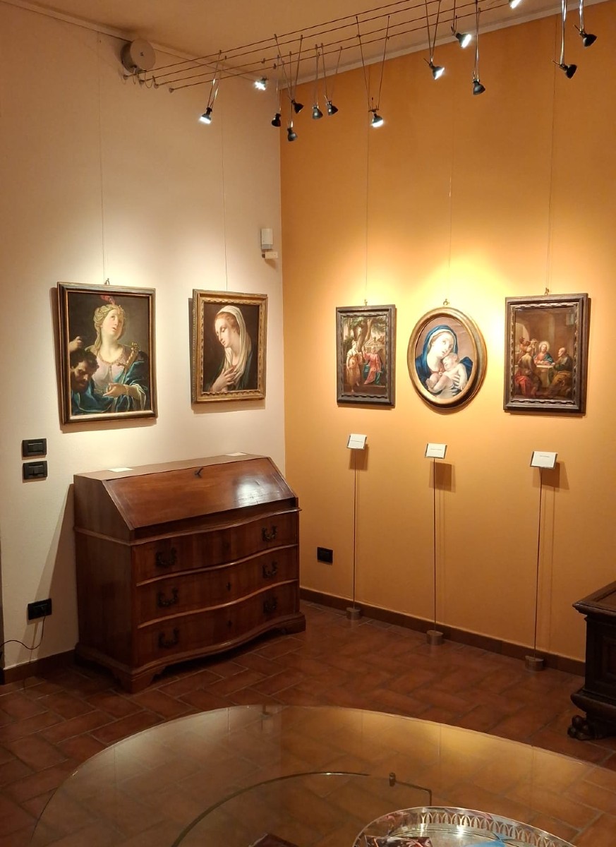 Giuseppe Varotti - Bologne - Huile sur toile d’origine - Sainte Vierge - Cadre ancien-photo-2