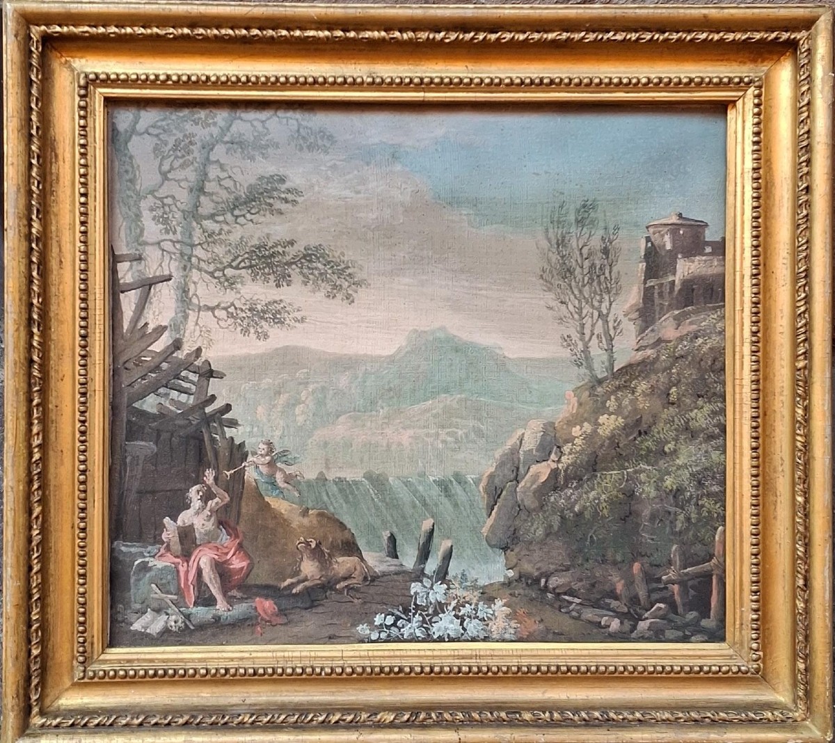 Nicola Bertuzzi - Bologna - Landscape With Saint Jerome - Tempera On Canvas - Ancona-photo-2