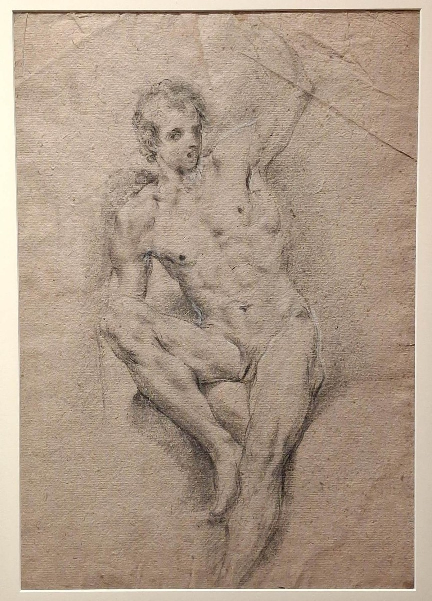 GIUSEPPE VAROTTI - BOLOGNE – DESSIN - NU MASCULIN - ACADÉMIE - XVIIIÈME SIÉCLE