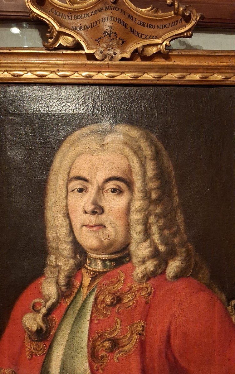 Portrait Mr Bolognini - Francesco Gamma élève de Giuseppe Dal Sole - Bologne, XVIIIe siècle