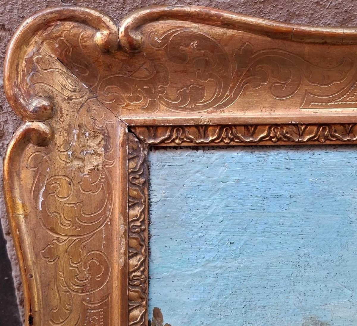 PAYSAGE - ÉCOLE NAPOLITAINE - POSILLIPO - XIXE SIÈCLE - HUILE SUR TOILE ET CADRE D'ORIGINE-photo-4