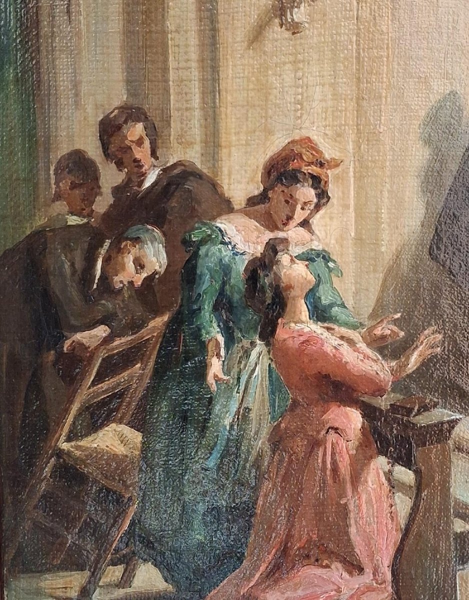 SAINT PASSIONNISTE - HUILE SUR TOILE - XIXE SIÈCLE-photo-4