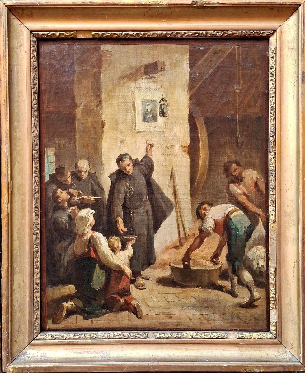 paire avec  des SAINTs PASSIONNISTEs - HUILE SUR TOILE - XIXE SIÈCLE-photo-3