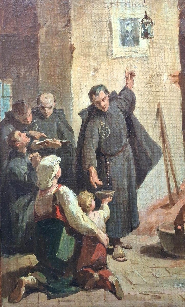 paire avec  des SAINTs PASSIONNISTEs - HUILE SUR TOILE - XIXE SIÈCLE-photo-4