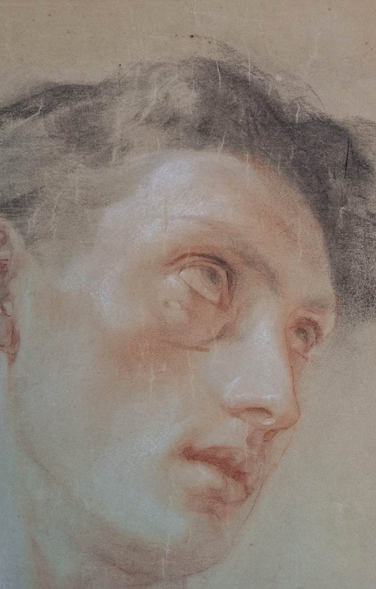 Drawing - Head Of A Young Man - Early 20th Century-photo-2