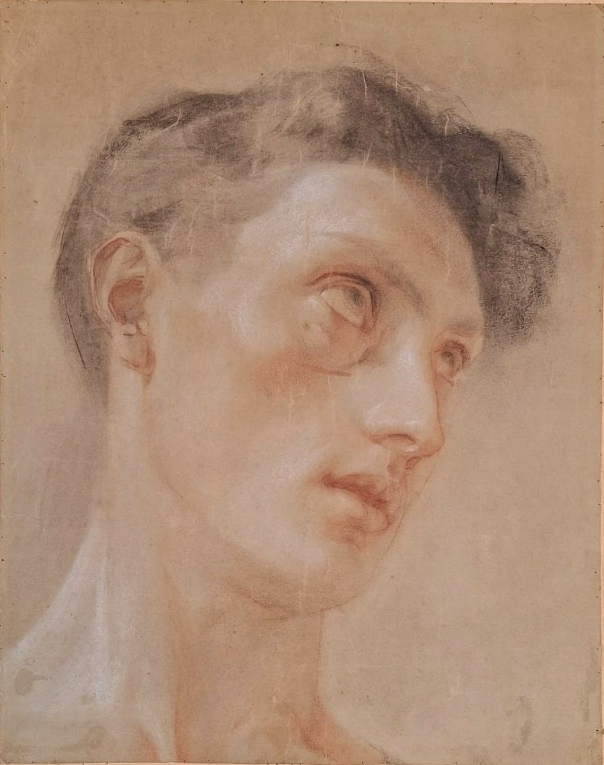 Drawing - Head Of A Young Man - Early 20th Century