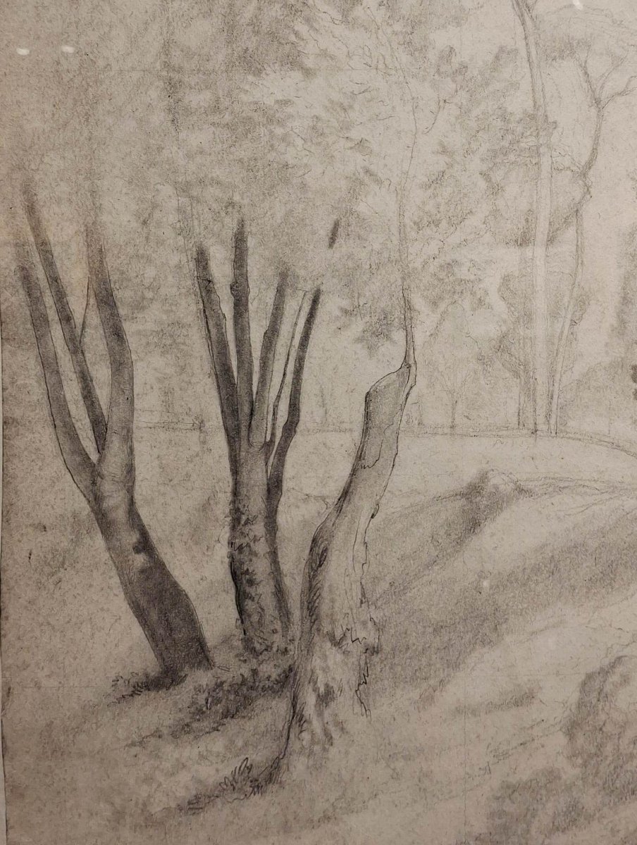 JEAN ACHILLE BENOUVILLE - DESSIN - PAYSAGE -ITALIE -photo-2