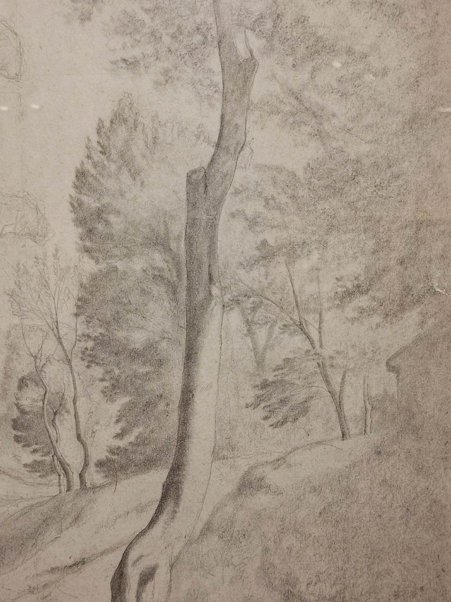 JEAN ACHILLE BENOUVILLE - DESSIN - PAYSAGE -ITALIE -photo-3