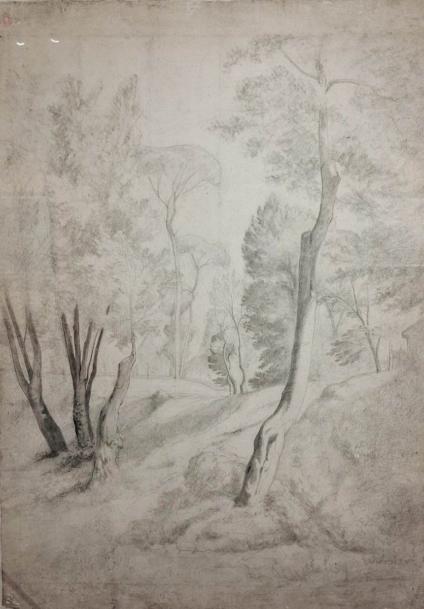 JEAN ACHILLE BENOUVILLE - DESSIN - PAYSAGE -ITALIE 
