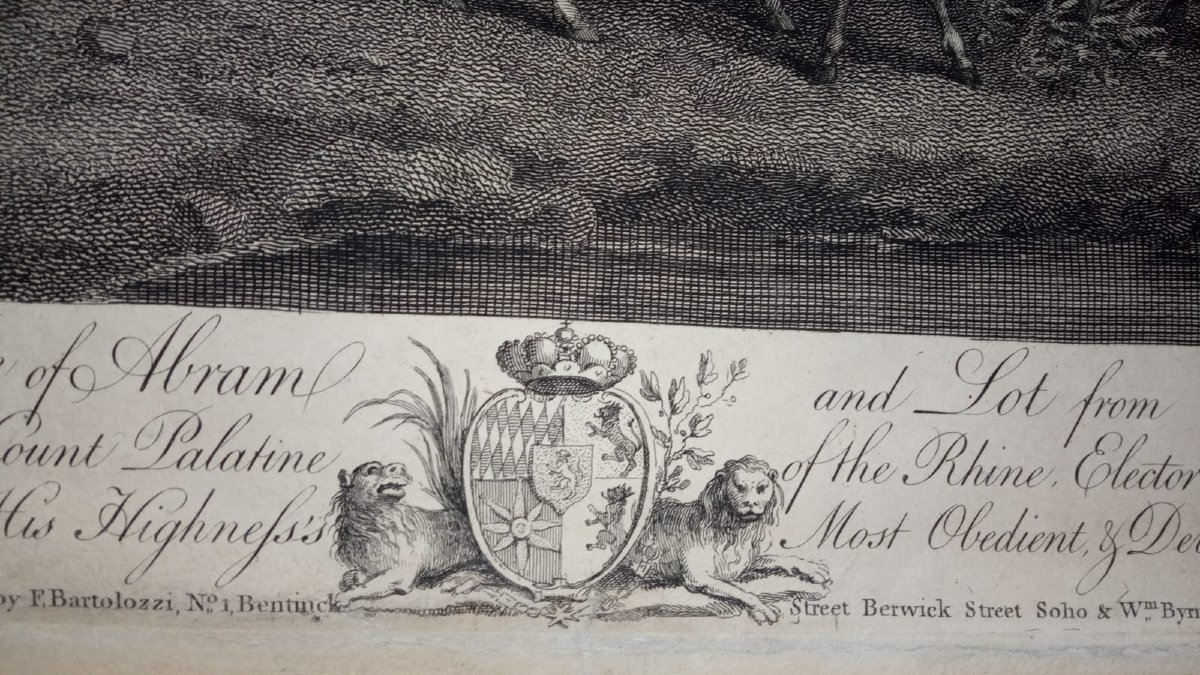 Francesco Bartolozzi - depart Abraham d'Égypt - Gravure à l'eau-forte et au burin - Zuccarelli-photo-1