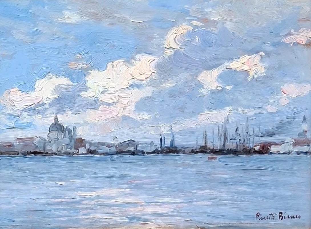 Pieretto Bianco - Venise - Huile - Signé