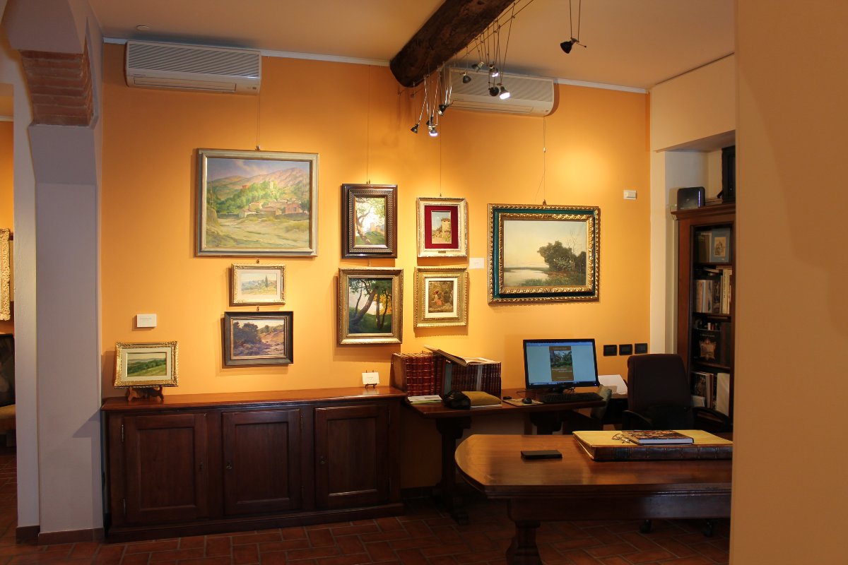 Silvio Gordini (1849 - 1937) - Huile sur carton - Paysage - Signé et daté 1909 - Romagna-photo-3