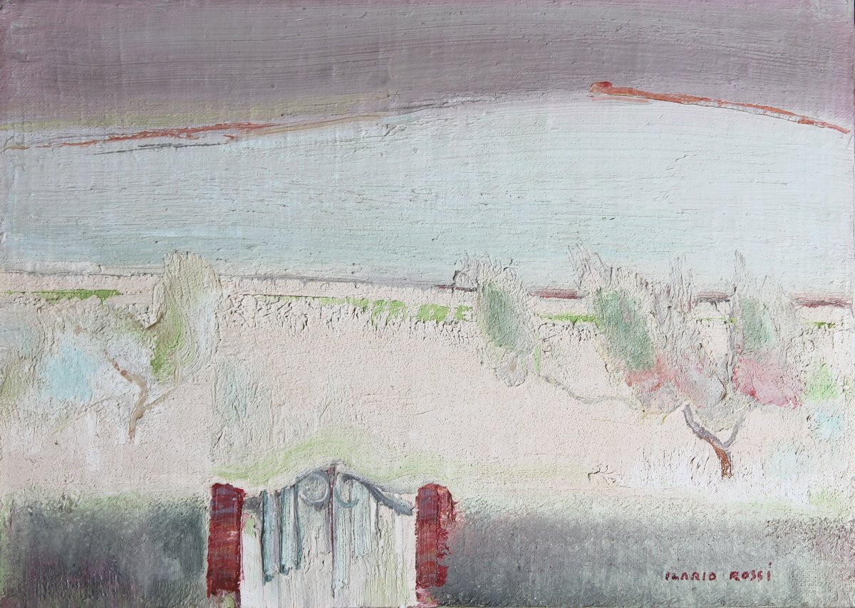 Ilario Rossi - Landscape With Snowfall - Signed
