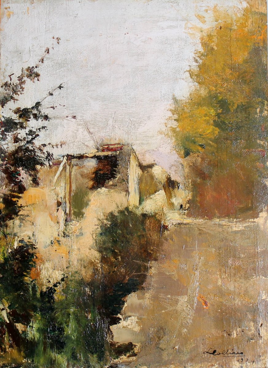 Lea Colliva - Bologne - huile sur panneau - signé et daté 1924
