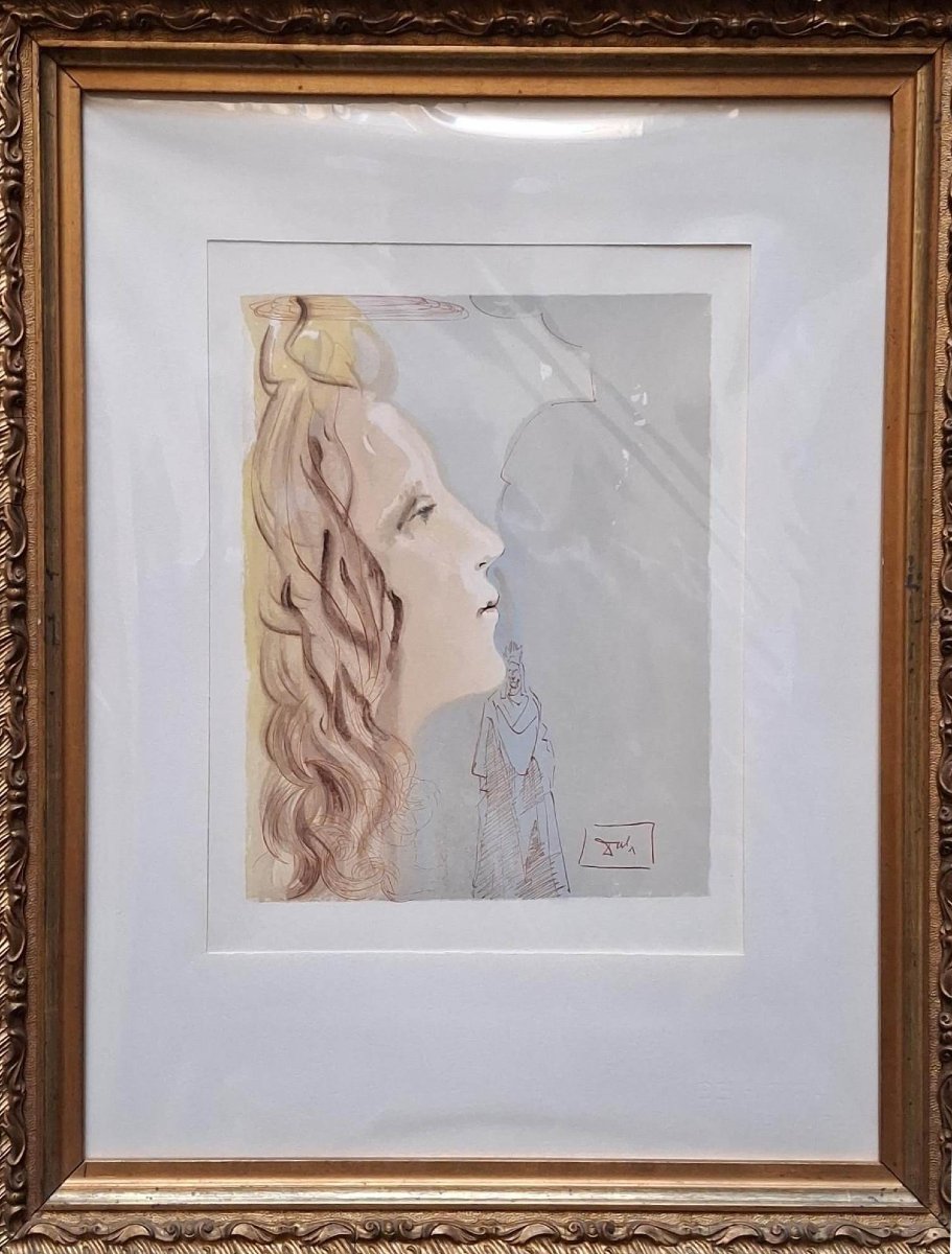 Salvador Dalí  The Divine Comedy - Paradise - Two Original, Signed Woodcuts-photo-3
