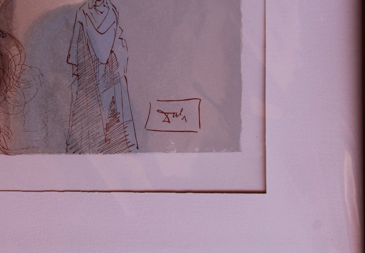 Salvador Dalí  The Divine Comedy - Paradise - Two Original, Signed Woodcuts-photo-1