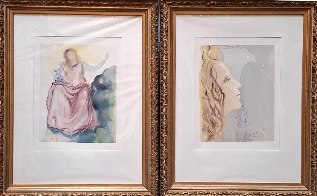 Salvador Dalí  The Divine Comedy - Paradise - Two Original, Signed Woodcuts